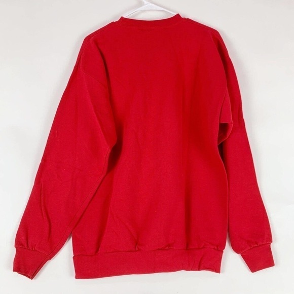 Vintage 90s Disney Designs Mickey Silhouette Red Sweatshirt L XL - Picture 2 of 8